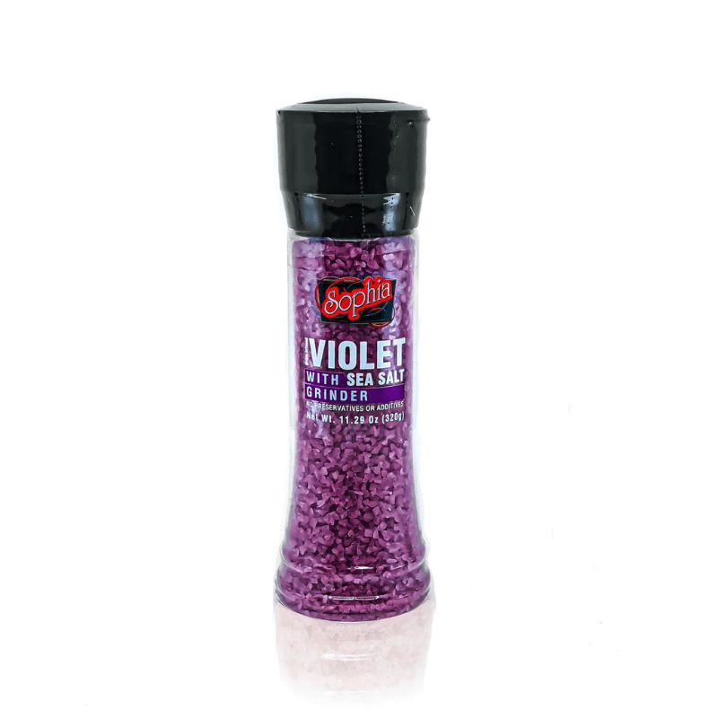 Sophia Violet Salt with Grinder, 11.9 oz Pantry Sophia