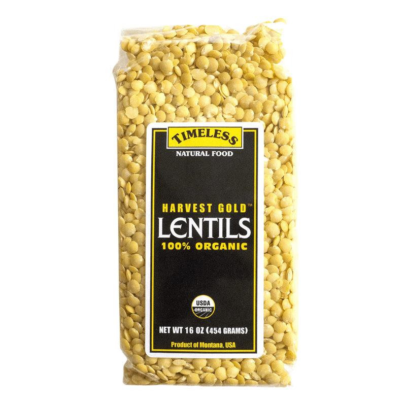 Timeless Natural Foods Organic Harvest Gold Lentils, 16 oz Pasta & Dry Goods Timeless Natural Foods 