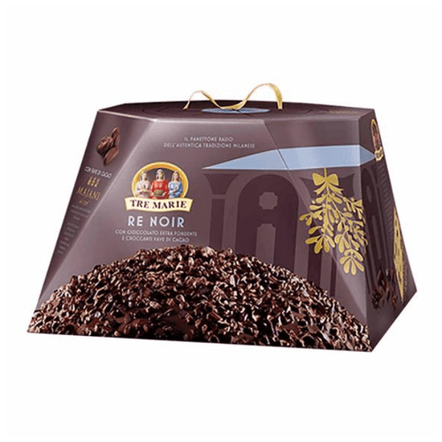 Tre Marie Re Noir Panettone with Extra Dark Chocolate and Cacao, 2 lbs Sweets & Snacks Tre Marie 