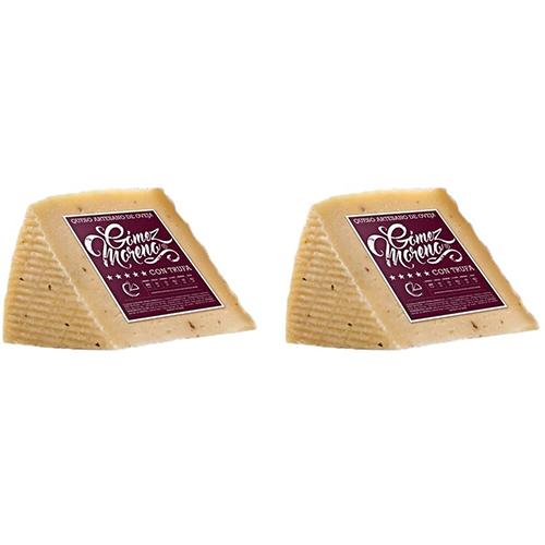 Truffle Spanish Cheese Wedge, 8.8 oz (PACK of 2) Cheese Moreno