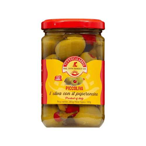 Tutto Calabria Green Olives Stuffed with Chili Peppers, 10 oz Olives & Capers Tutto Calabria 