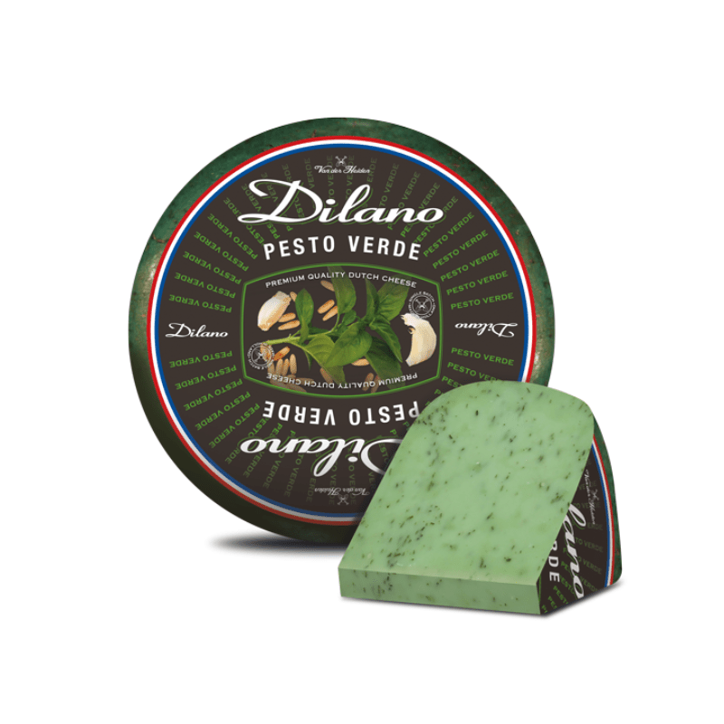 Van Der Heiden Dilano Green Pesto Gouda Cheese, 11 Lbs Van Der Heiden 