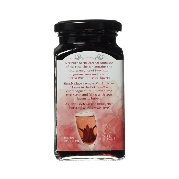 Wild Hibiscus Flowers in Rose Syrup 12.3 oz Pantry Wild Hibiscus 