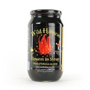 Wild Hibiscus Flowers in Syrup (50 Flowers) - 2.5 lbs