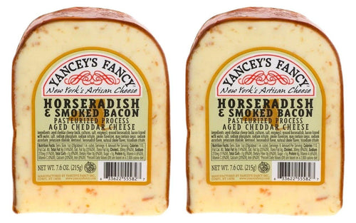 Yancey's Fancy Horseradish Smoked Bacon Cheddar, 7.6 oz [PACK of 2] Cheese Yancey's Fancy 
