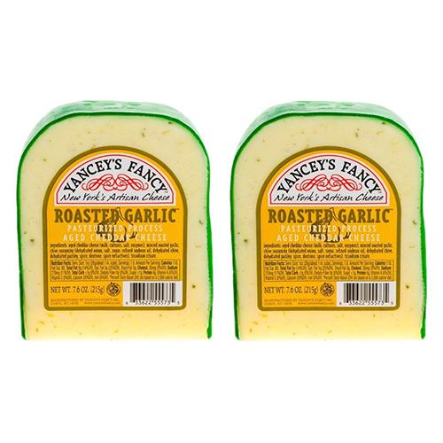 Yancey's Fancy Roasted Garlic Cheddar, 7.6 oz [PACK of 2] Cheese Yancey's Fancy 
