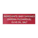 Zoe Baby Sardines in Olive Oil, 4 oz Seafood Zoe