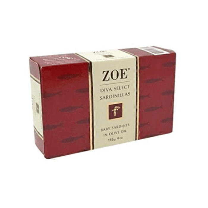 Zoe Baby Sardines in Olive Oil, 4 oz Seafood Zoe