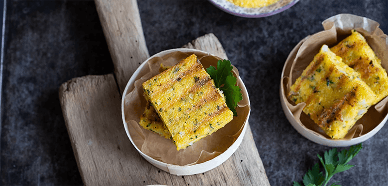 Grilled Polenta with Spinach and Cheese Recipe