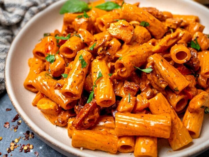 pasta with spicy chorizo
