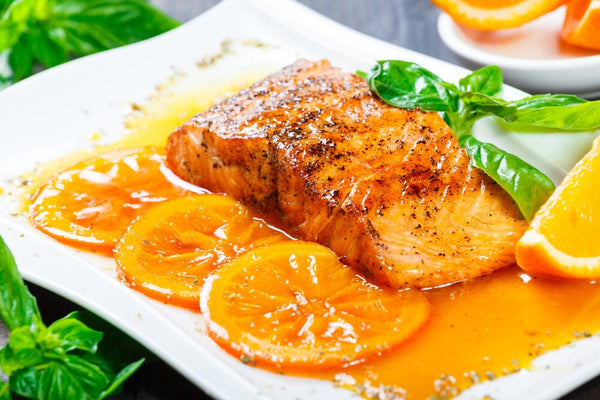 Radiant Orange Glazed Salmon