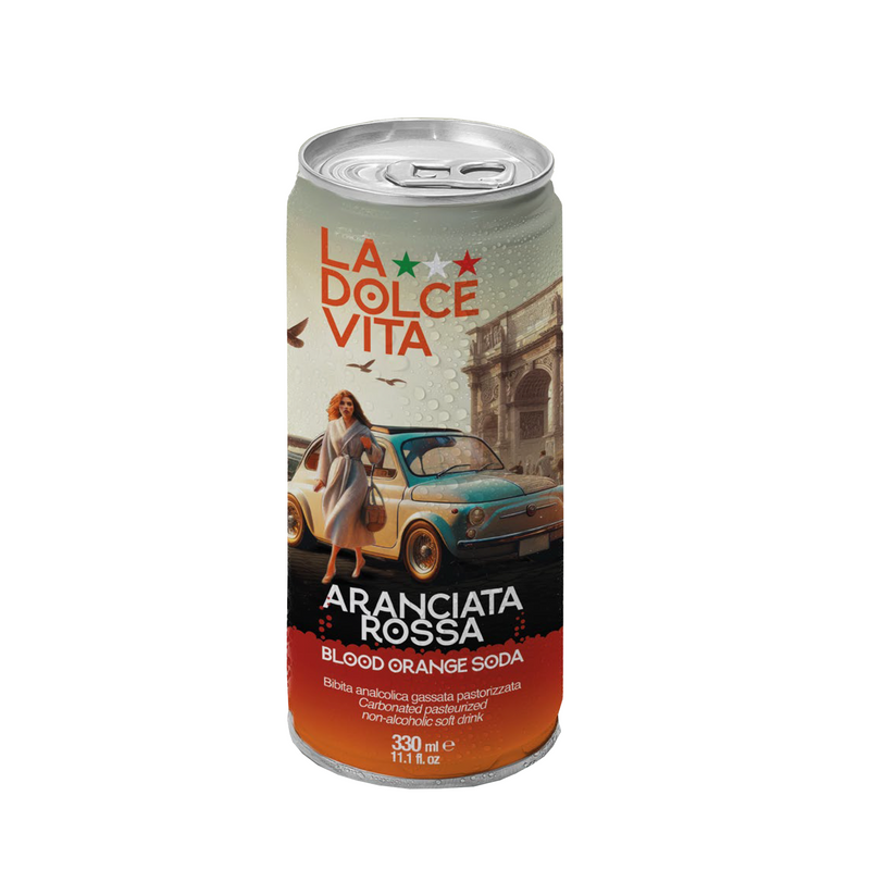 La Dolce Vita Blood Orange Soda, Pack of 4