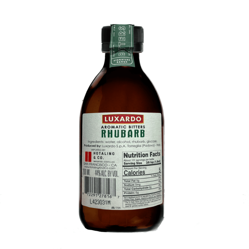 Luxardo No.5 Aromatic Rhubarb Bitters, 200 mL