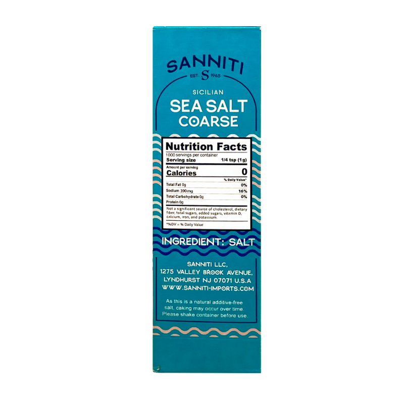 Sanniti Sicilian Coarse Sea Salt, 2.2 Lbs