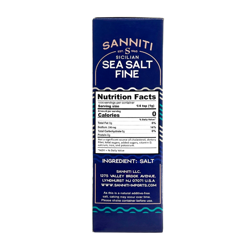 Sanniti Sicilian Fine Sea Salt, 2.2 Lbs