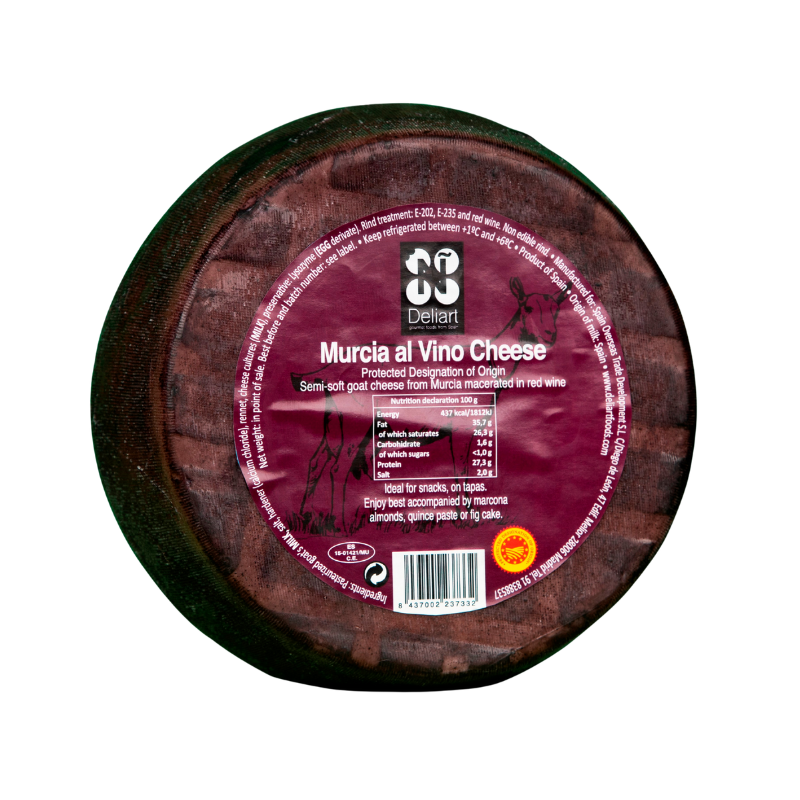 Deliart Murcia al Vino DOP Cheese, 6 Lbs