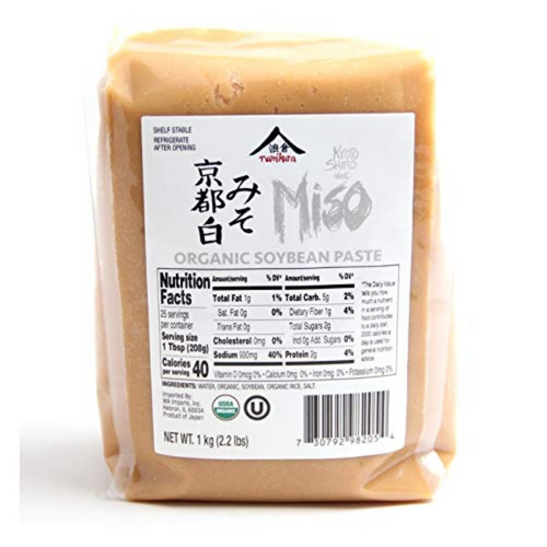 Kyoto Shiro White Miso Paste Aged 3 Months, 1 kg (2.2 lbs)