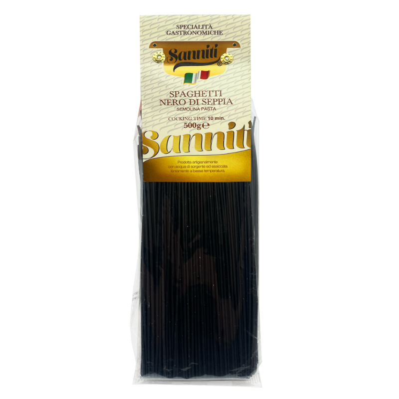 Sanniti Spaghetti Nero di Seppia Semolina Pasta, 17.6 oz