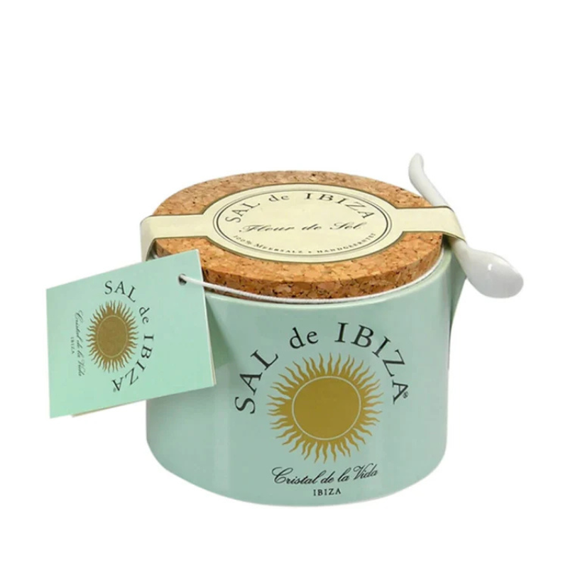 Sal de Ibiza Fleur de Sel Ceramic Pot, 5.3 oz