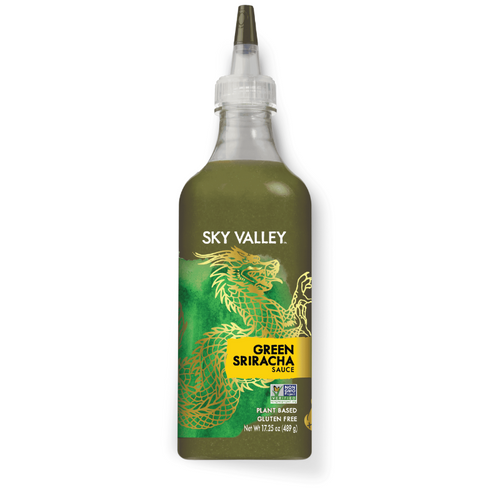 [Best Before: 10/16/25] Sky Valley Green Sriracha Sauce, 17.5 oz