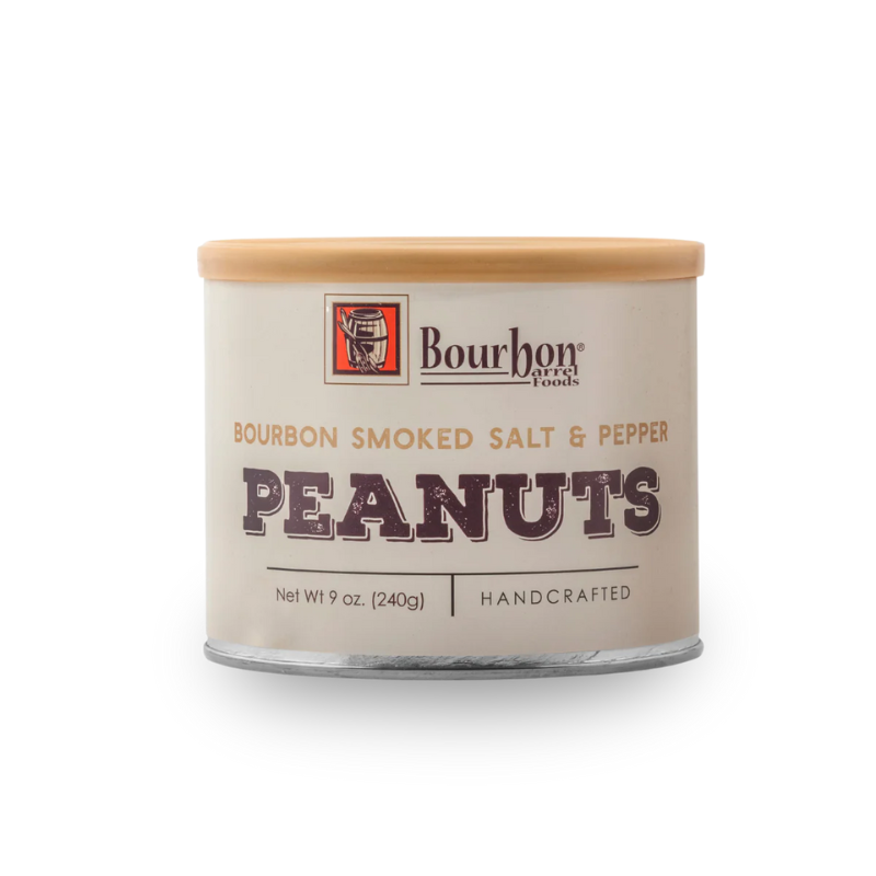 Bourbon Barrel Foods Bourbon Smoked Salt & Pepper Peanuts, 9 oz