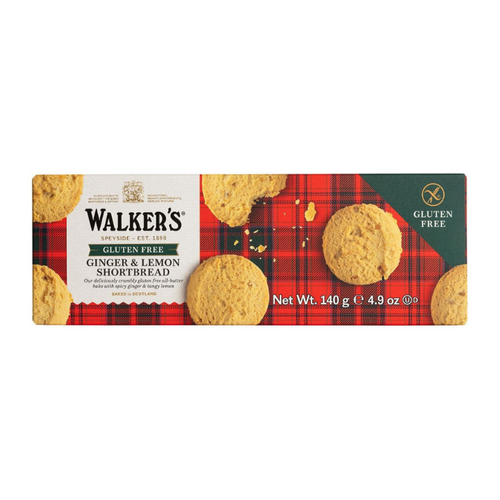 Walker’s Gluten Free Ginger & Lemon Shortbread, 4.9 oz