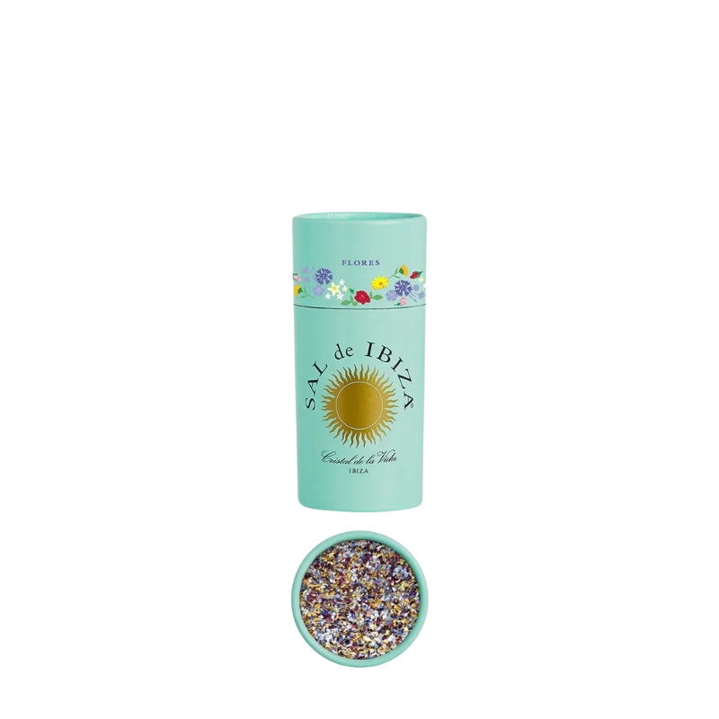 Sal De Ibiza Granito Salt Shaker with Flower Petals, 2.65 oz