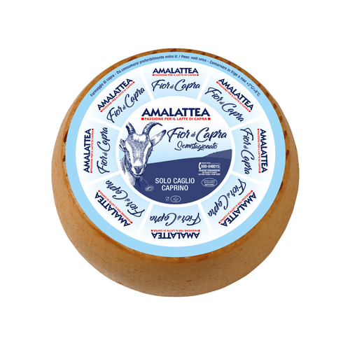 Amalattea Semi-Aged Goat Cheese Fior di capra, 6.5 Lbs Cheese Amalattea 
