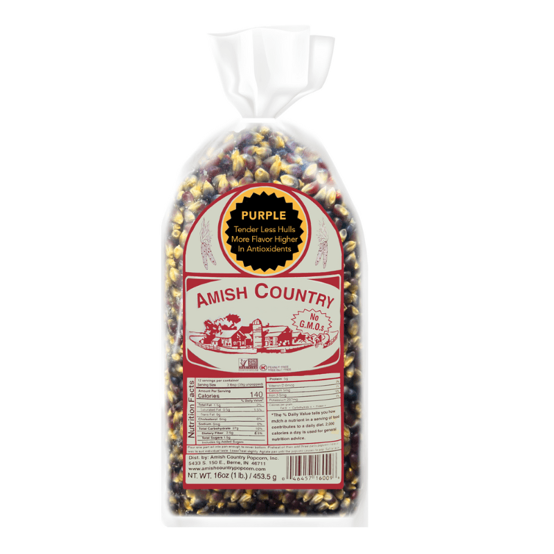 Amish Country Purple Popcorn Bag, 16 oz Sweets & Snacks Amish Country Popcorn 