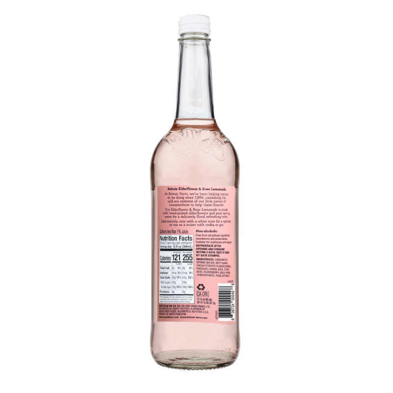 Belvoir Elderflower and Rose Lemonade, 25.4 oz Beverages Belvoir 