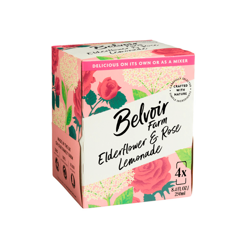 Belvoir Farm Elderflower And Rose Lemonade, 8.4 oz (4 Pack) Beverages Belvoir 