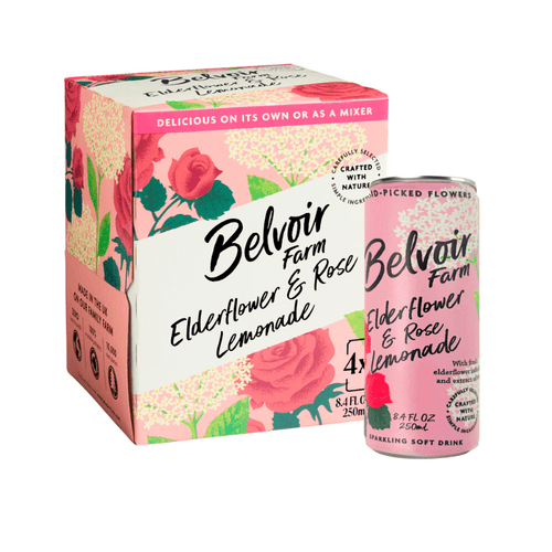 Belvoir Farm Elderflower And Rose Lemonade, 8.4 oz (4 Pack) Beverages Belvoir 