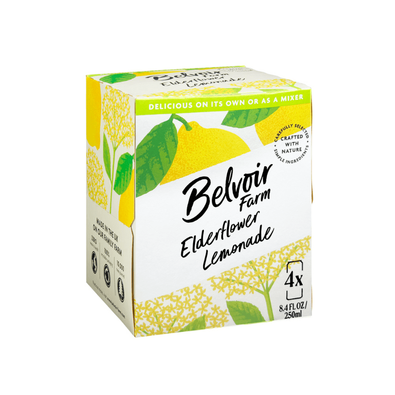 Belvoir Farm Sparkling Elderflower Lemonade 8.4 fl oz (4 Pack) Beverages Belvoir 