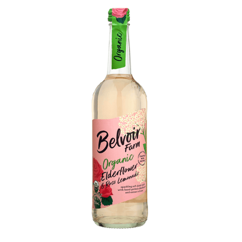 Belvoir Organic Elderflower and Rose Lemonade, 25.4 oz For The Bar Belvoir 