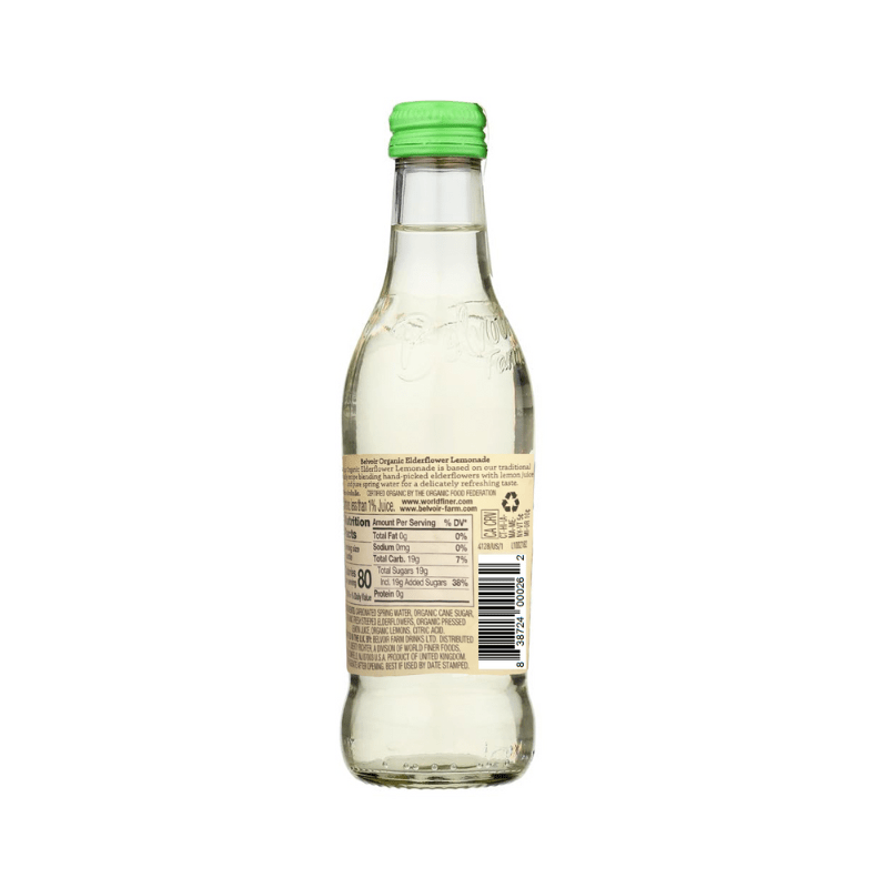 Belvoir Organic Elderflower Lemonade, 8.4 oz For The Bar Belvoir 