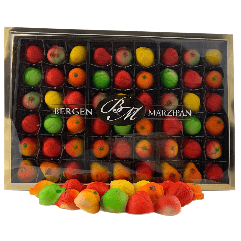 Bergen Marzipan 54 Piece Assorted Fruit Box, 25 oz Sweets & Snacks Bergen Marzipan 