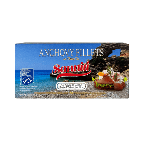 [Best Before: 02/28/2026] Sanniti Cantabrian Anchovy Fillets, 1.8 oz Seafood Sanniti 