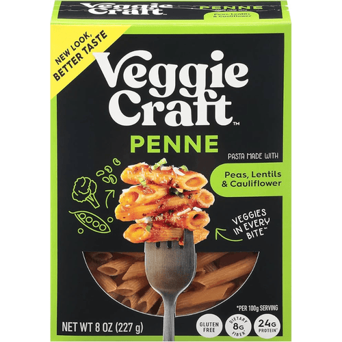 [Best Before: 03/03/2027] Veggiecraft Cauliflower Penne Pasta, 8 oz.