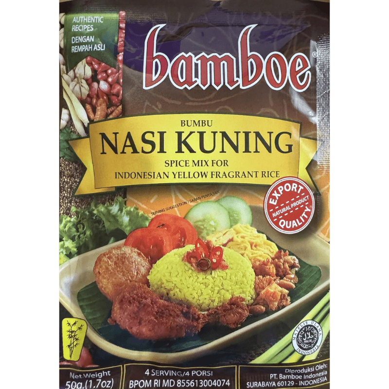 [Best Before: 05/25/25] Bamboe Nasi Kuning Spice Mix For Yellow Rice, 1.7 oz Pantry Bamboe 