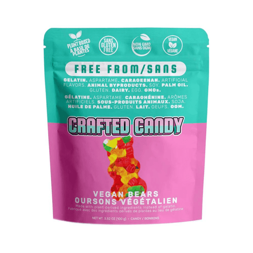 [Best Before: 07/11/24] Crafted Candy Vegan Gummy Bears, 3.52 oz Sweets & Snacks Crafted Candy 
