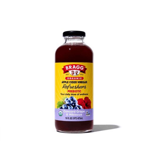 [Best Before: 07/11/26] Bragg Organic Apple Cider Vinegar Concord Grape & Hibiscus Prebiotic, 16 oz Health & Beauty Bragg 