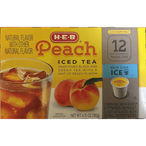 [Best Before: 08/08/25] HEB Peach Iced Tea Capsules, 12 Pack Beverages HEB 