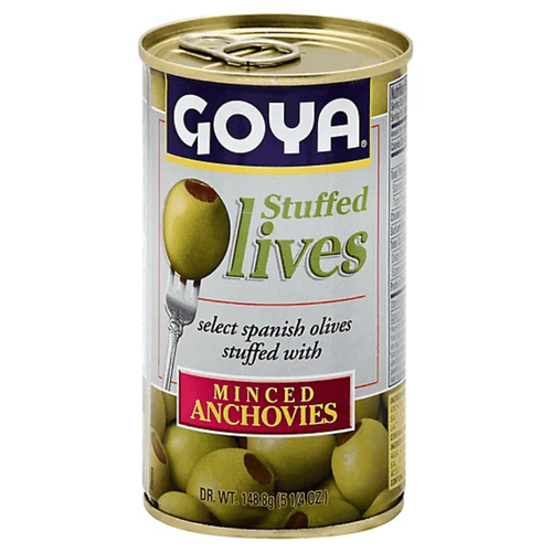 [Best Before: 08/08/26] Goya Stuffed Olives Minced Anchovies, 5.25 oz [6 pack] Fruits & Veggies Goya 