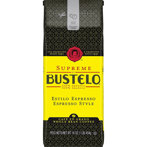 [Best Before: 08/09/25] Bustelo Supreme Whole Bean Espresso Coffee, 16 oz Coffee Bustelo 