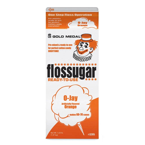 [Best Before: 09/23/2026] Flossugar Orange Cotton Candy Mix 3.25 lbs.