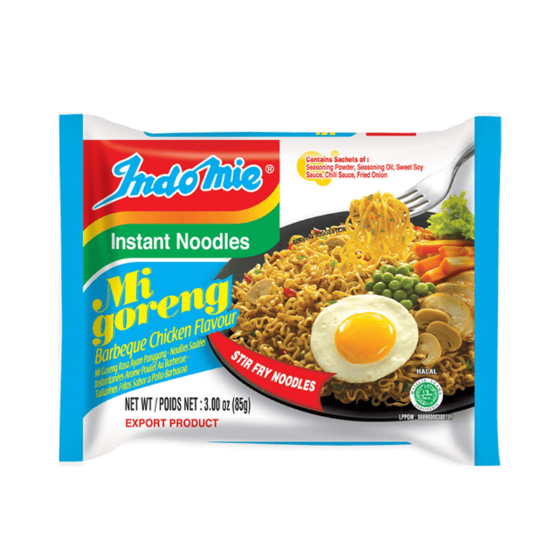 [Best Before: 11/04/24] Indo Mie Instant Noodles Mi Goreng Barbeque Chicken Flavor, 14.1 oz [5 Pack] Pasta & Dry Goods Indomie 