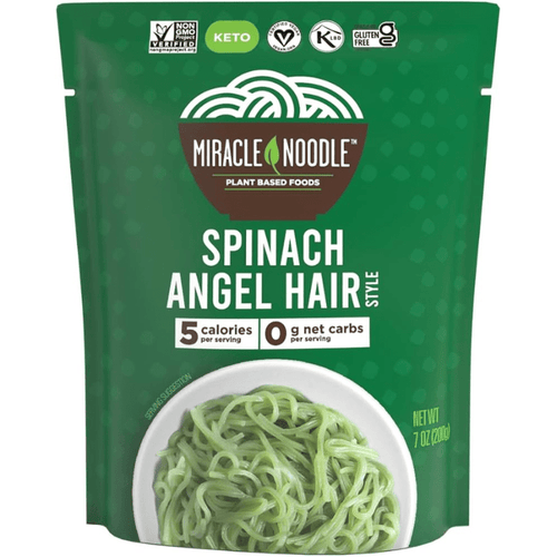 [Best Before: 11/30/25] Miracle Noodle Plant Based Spinach Angel Hair Pasta, 7 oz Pasta & Dry Goods Miracle Noodle 