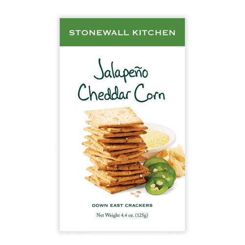 [Best Before: 12/20/2025] Stonewall Kitchen Jalapeño Cheddar Corn Crackers, 4.4 oz Sweets & Snacks Stonewall Kitchen 