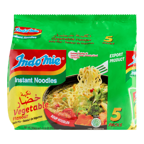 [Best Before: 12/21/24] Indomie Instant Noodles Vegetable Flavour, 13.25 oz [5 Pack] Pantry Indomie 