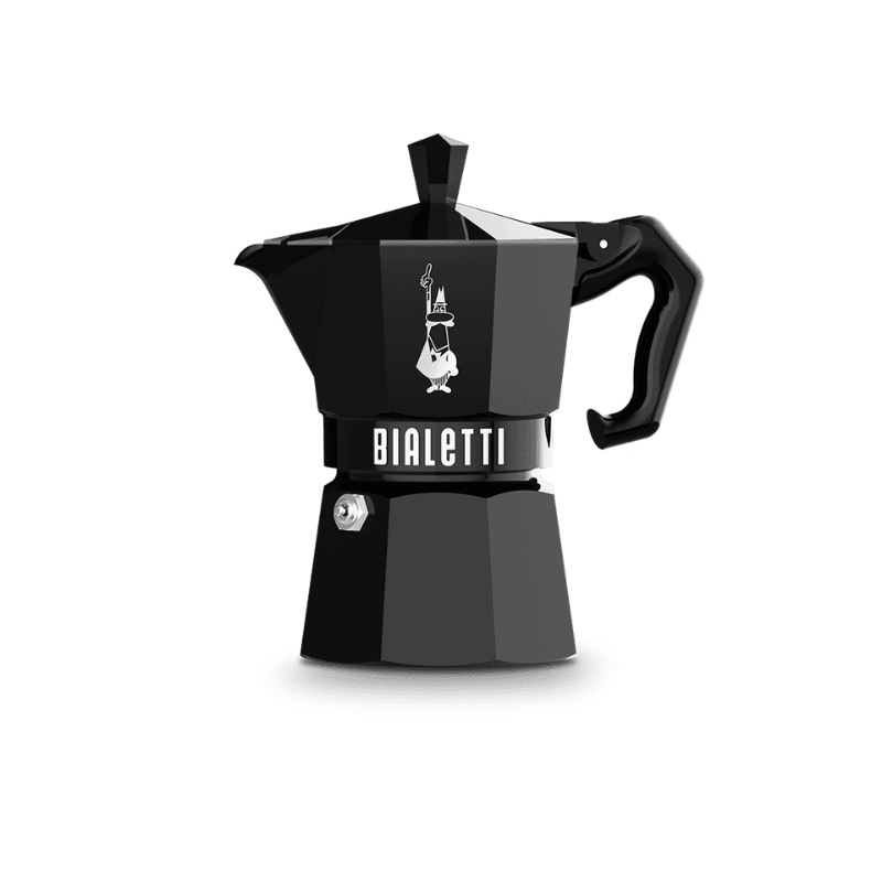 Bialetti Black Moka 3-Cup Stovetop Coffee Maker Coffee Bialetti 